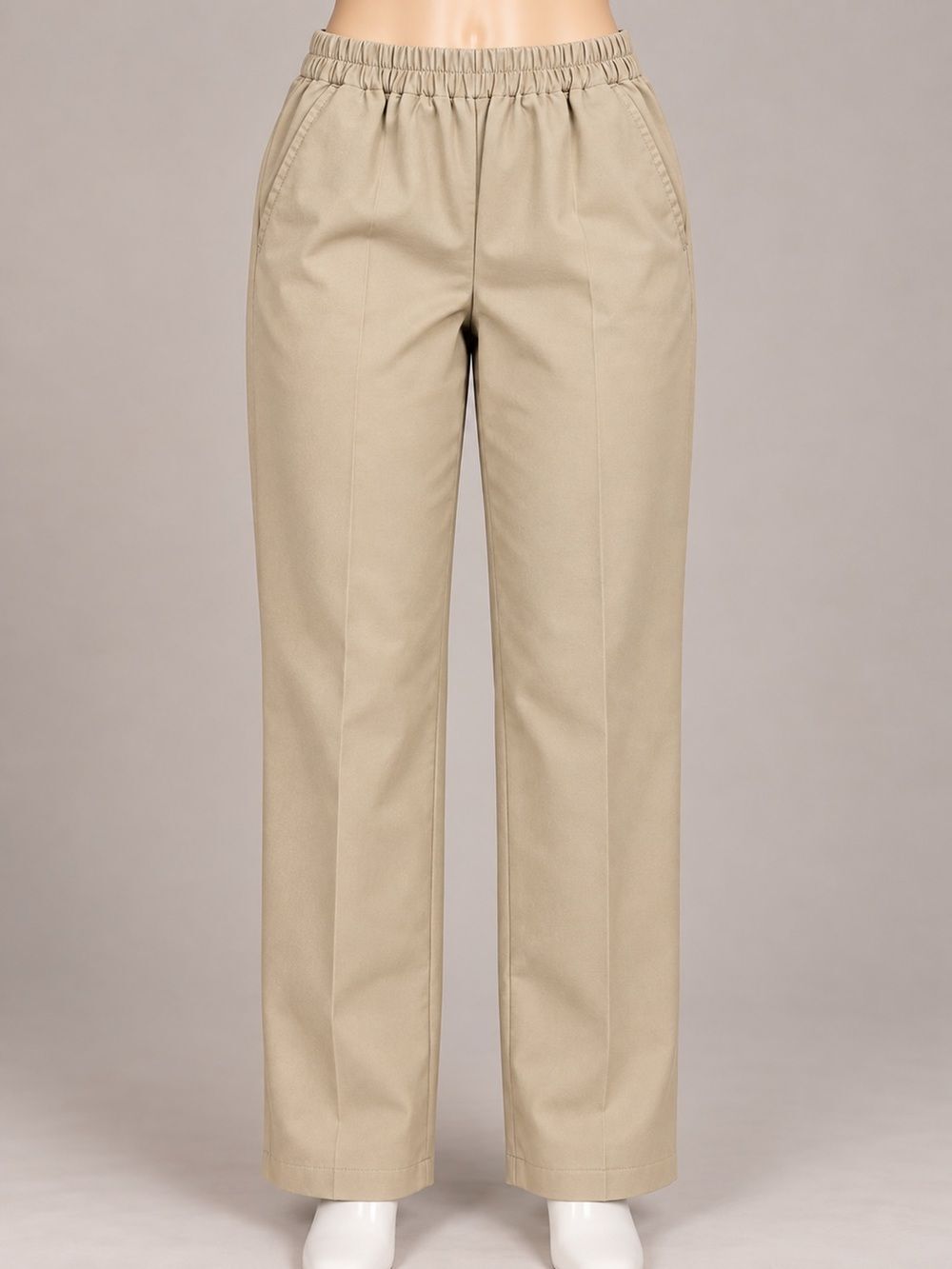 Blair Women’s 10PS Beige Pull-On Trousers 25” Inseam Petite Short